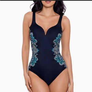 NWOT Miraclesuit Temptress one-piece swimsuit SZ 12
